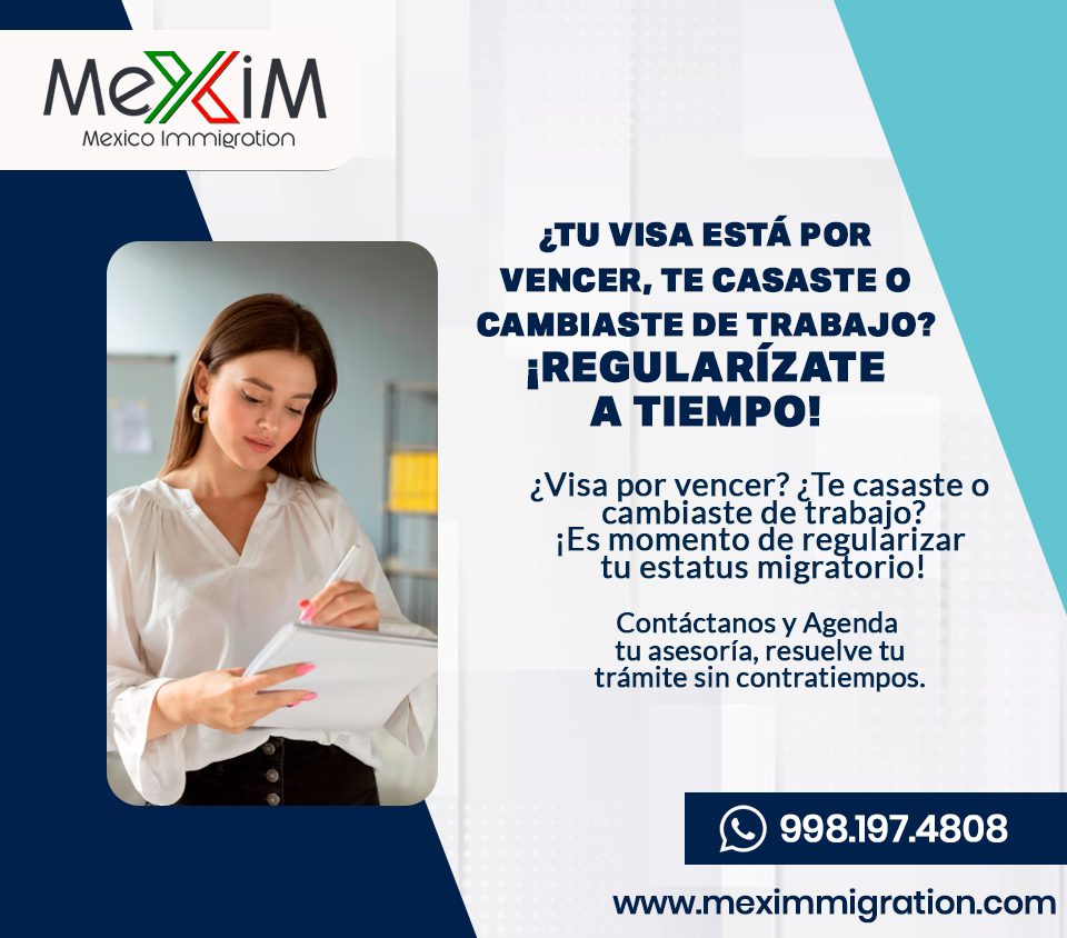 👉 Es el momento ideal para #actualizar o #regularizar tu estatus.
Evita sanciones o perder oportunidades por no estar en regla.
🔍 En nuestra asesoría migratoria te ayudamos con:
✅ Renovación de visa o estancia
✅ Cambio de empleador
✅ Trámite por matrimonio o vínculo familiar
✅ Regularización migratoria
✅ Dudas legales sobre tu situación
Tu tranquilidad comienza con estar en regla.
📩 Contáctanos y déjanos ayudarte.
.📍 Servicios en Cancún y en todo el estado de Quintana Roo.
📲 998 197 4808 Visita nuestra página web www.meximmigration.com
.
.
#asesoriamigratoria #visaporvencer #cambiodetrabajo #visapormatrimonio #RegularizaciónMigratoria #VisaReunificacionFamiliar #TrámitesMigratorios #MigraciónSegura #VisaDeTrabajo #AbogadosMigratorios